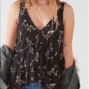 Urban outfitters black floral tank!